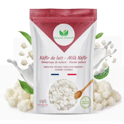 Sachet de grains de kéfir de lait vivants Natural Probio