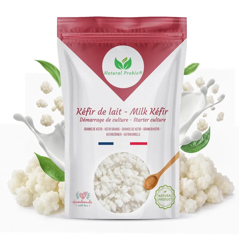 Sachet de grains de kéfir de lait vivants Natural Probio