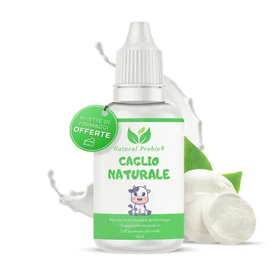 Flacone di caglio liquido di vitello da 50 ml con contagocce